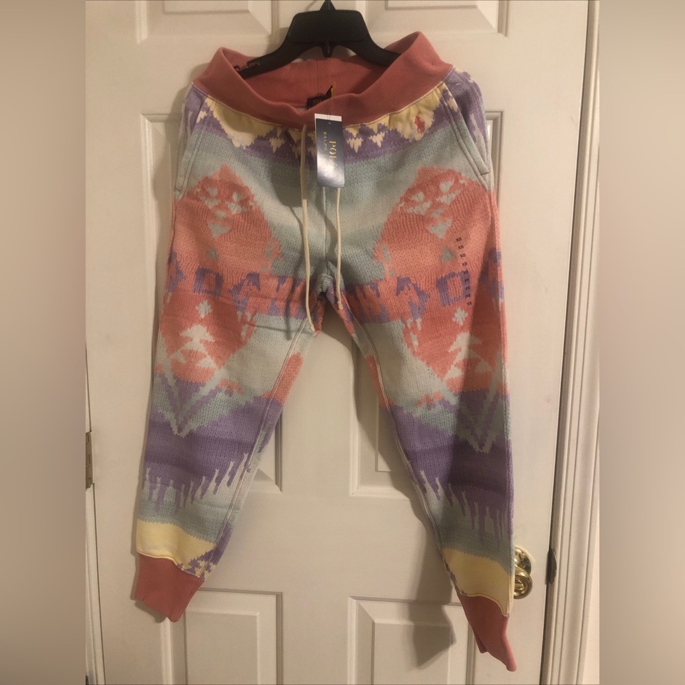 Polo Ralph Lauren Southwestern Rose serape joggers sweatpants XS